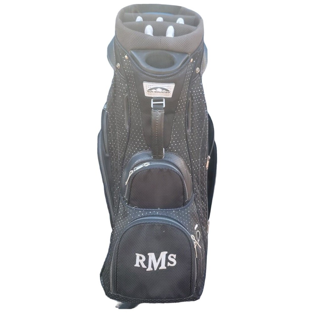 Sun Mountain Diva Women's Cart Bag 15-Way Divided Top Black RMS Embroidery Umbre